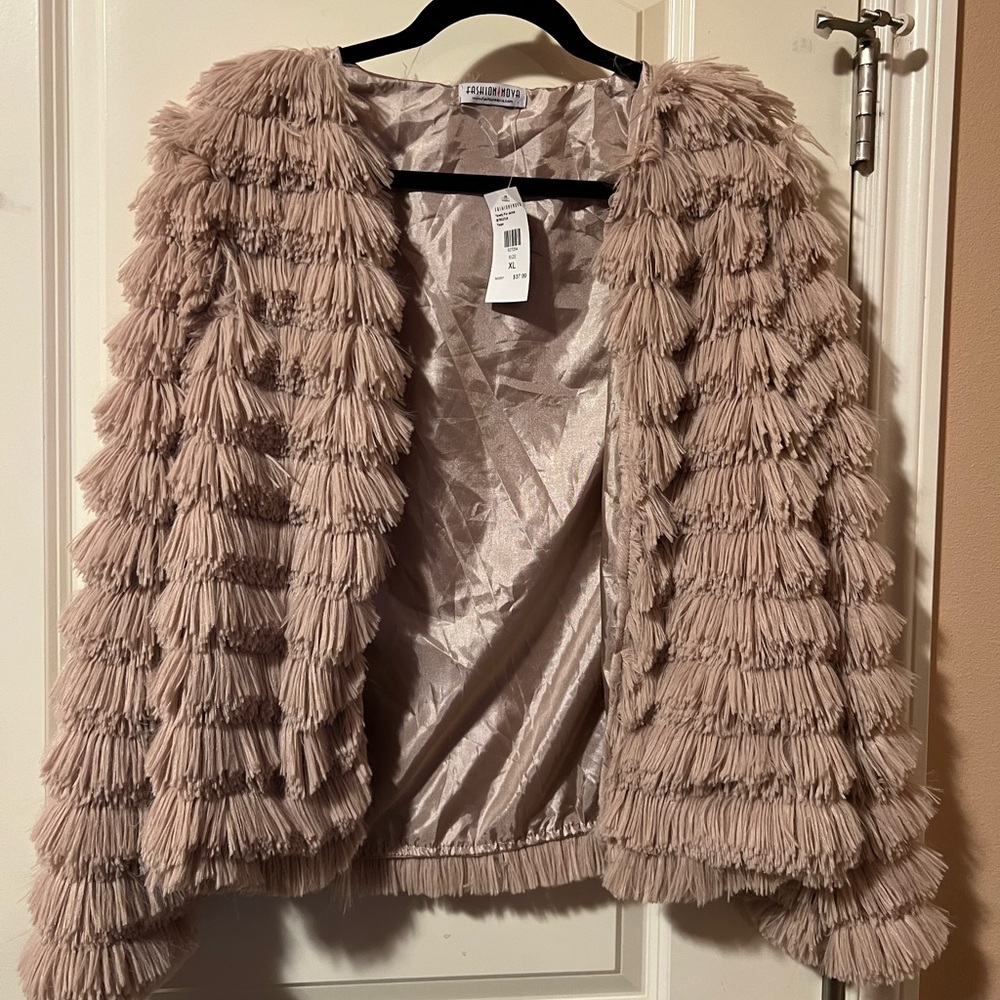 Fashion nova tweety fur jacket